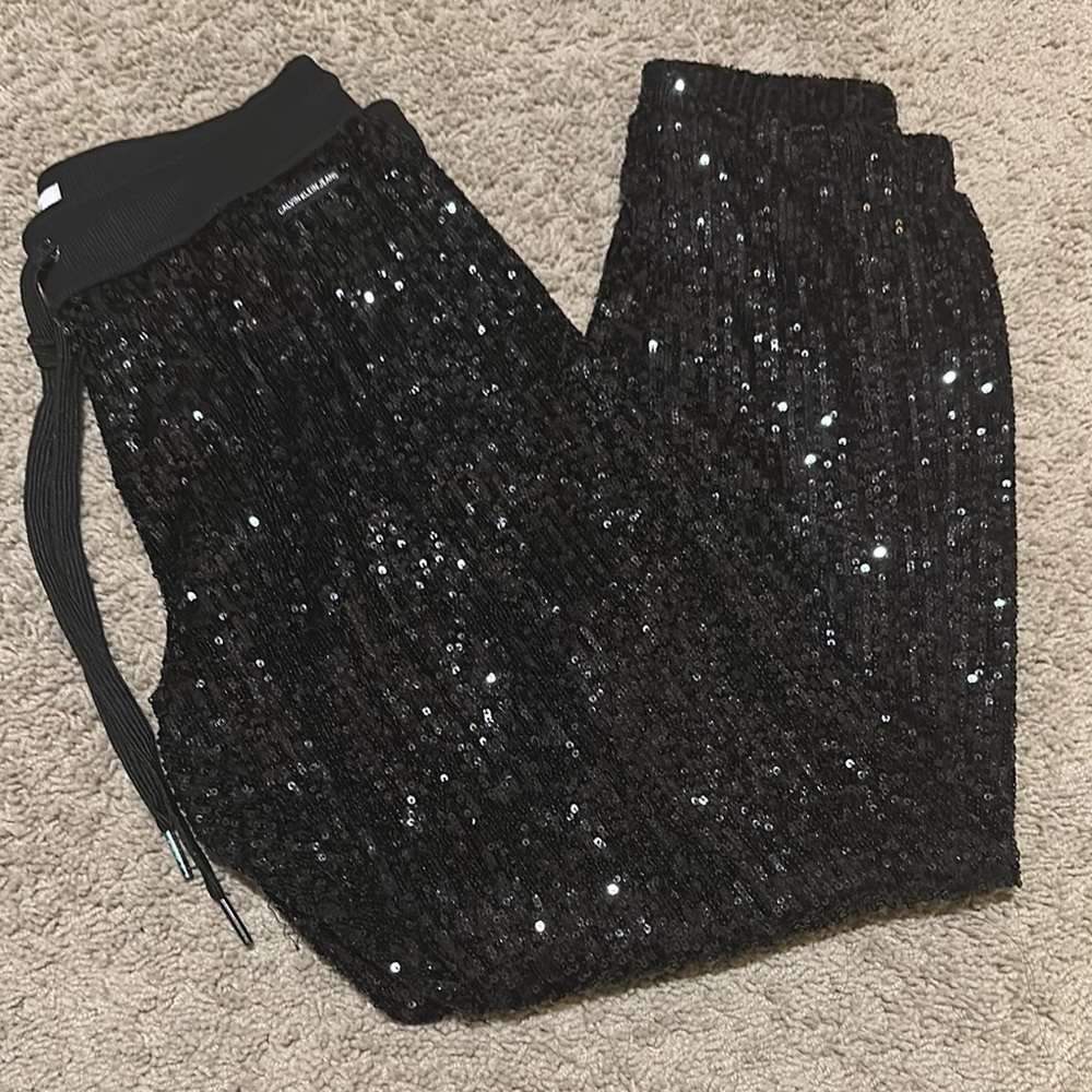 Calvin Klein Jeans Black Sequin Pants
